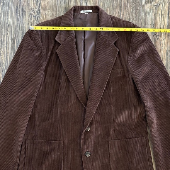 Vtg Bertini for Fantastic International Brown Corduroy Blazer Jacket Mens 46L - Picture 7 of 11
